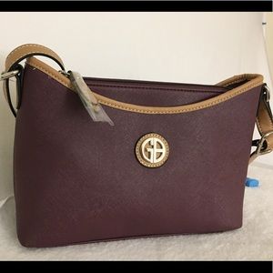 Giani Bernini Saffiano East-West Crossbody (Wine)
